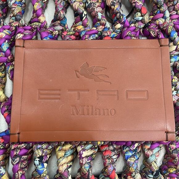 Etro Silk Braided Shoulder Bag Dna Retails $3,010 Rare - Picture 9 of 15